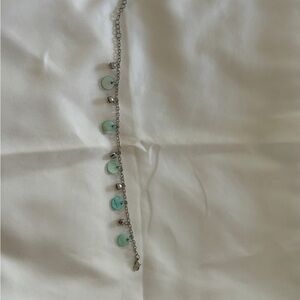 Cute Blue Shell Silvertone Bracelet